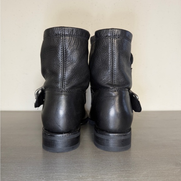 FRYE "Veronica Flex Bootie" Women's Black Oiled Leather Waterproof Boots Sz 6.5B - Picture 5 of 7